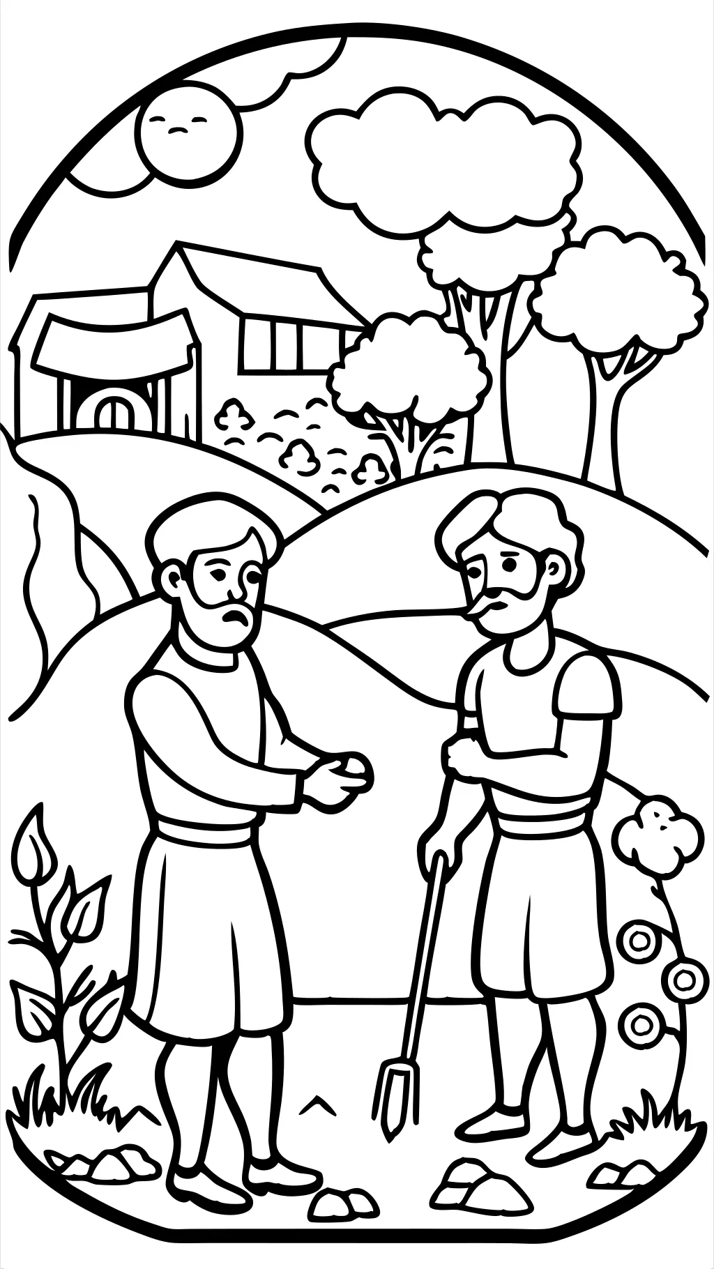 pages à colorier Cain et Abel